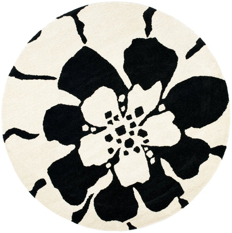 Safavieh Soho 6'-0" x 6'-0" Rug in Black / White