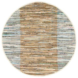 Safavieh Rag Rug 6'-0" x 6'-0" Rug in Rust / Gold