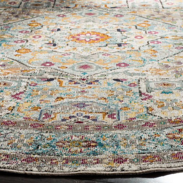 Safavieh Aria 6'-5" x 6'-5" Rug in Cream / Blue