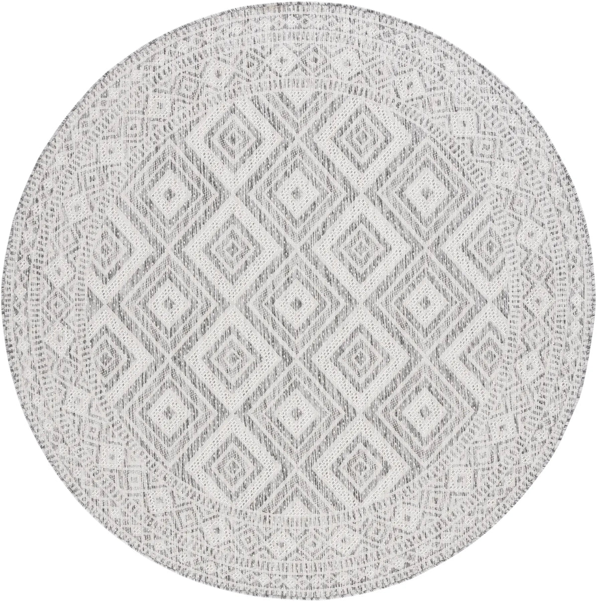 Safavieh Courtyard 6'-7" x 6'-7" Rug in Light Grey / Dark Grey