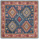 Safavieh Heritage 6'-0" x 6'-0" Rug in Navy / Red