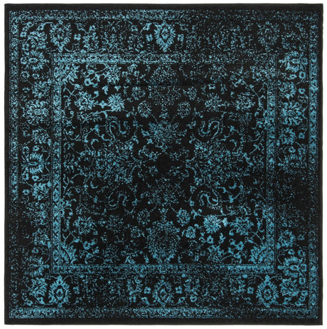 Safavieh Adirondack 6'-0" x 6'-0" Rug in Black / Teal