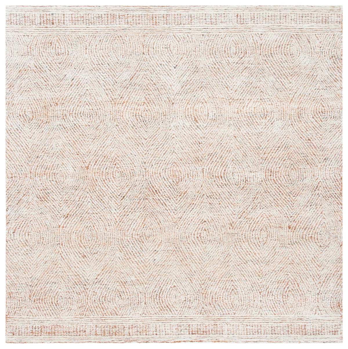 Safavieh Abstract 6'-0" x 6'-0" Rug in Ivory / Rust