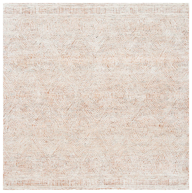Safavieh Abstract 6'-0" x 6'-0" Rug in Ivory / Rust