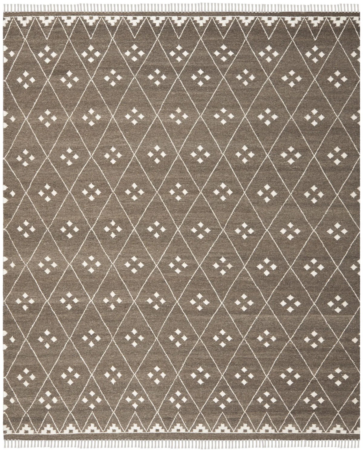Safavieh Natural Kilim 10'-0" x 14'-0" Rug in Brown / Ivory