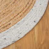 Safavieh Braided 5'-0" x 7'-0" Rug in Light Grey / Natural