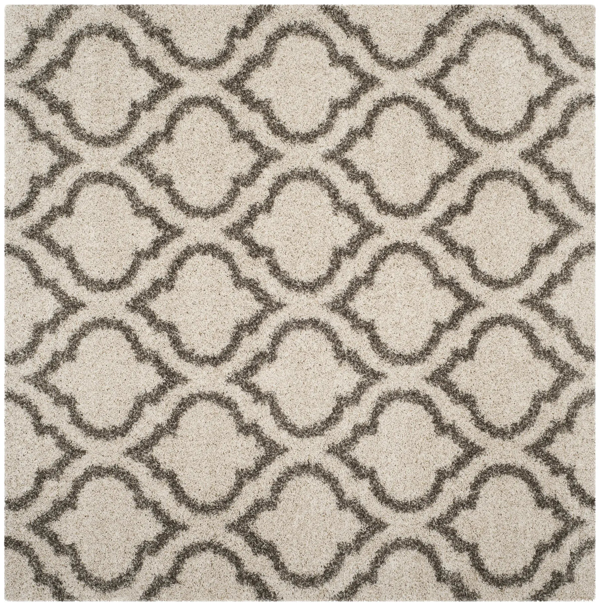 Safavieh Hudson Shag 7'-0" x 7'-0" Rug in Ivory / Grey