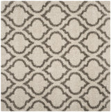 Safavieh Hudson Shag 7'-0" x 7'-0" Rug in Ivory / Grey