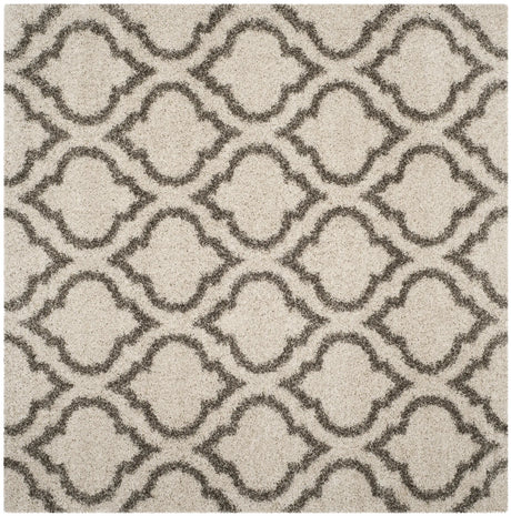 Safavieh Hudson Shag 7'-0" x 7'-0" Rug in Ivory / Grey