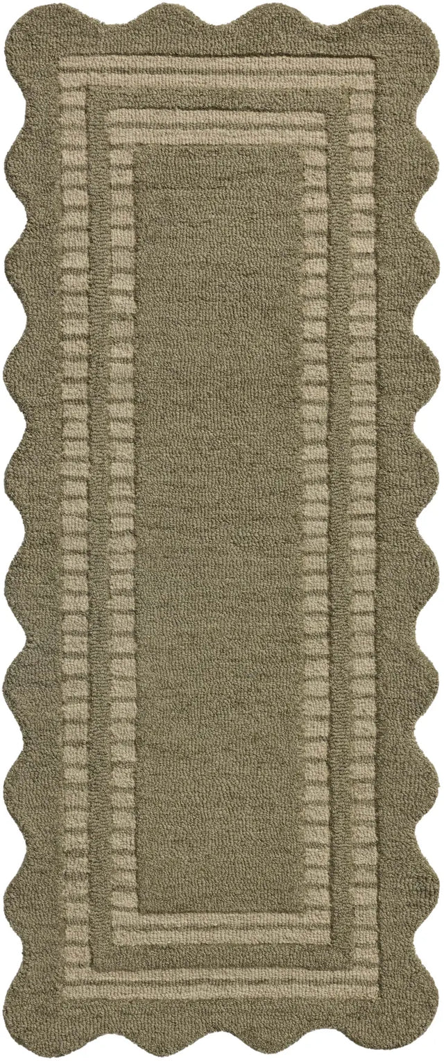 Chris Loves Julia x Loloi Scottie SCO-01 Olive / Pebble Rug - runner flat