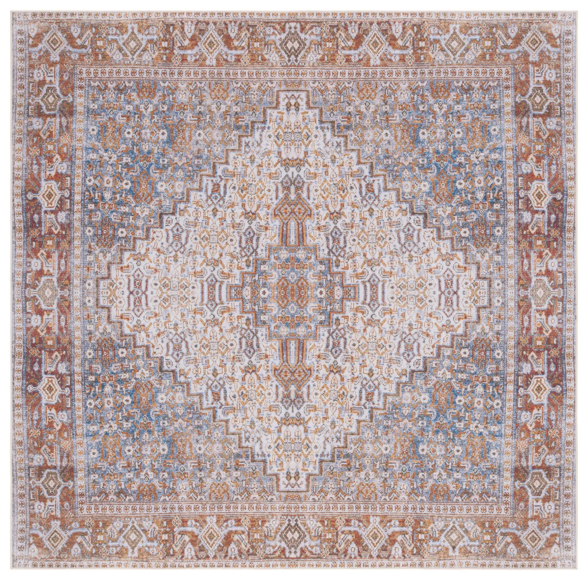 Safavieh Tucson 6'-0" x 6'-0" Rug in Beige / Rust