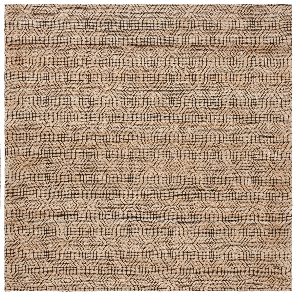 Safavieh Natural Fiber 6'-6" x 6'-6" Rug in Natural / Black