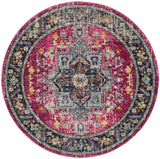 Safavieh Monaco 6'-7" x 6'-7" Rug in Fuchsia / Grey