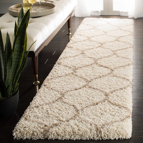 Safavieh Hudson Shag 2'-3" x 10'-0" Rug in Ivory / Beige