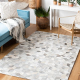 Safavieh Studio Leather 4'-0" x 6'-0" Rug in Ivory / Grey