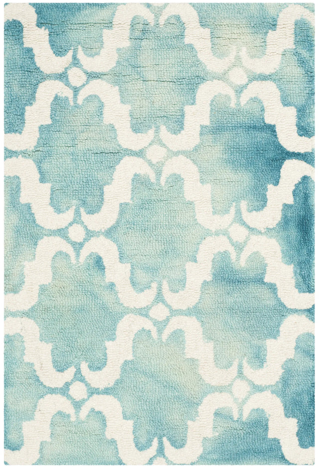 Safavieh Dip Dye 2'-0" x 3'-0" Rug in Turquoise / Ivory