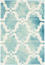 Safavieh Dip Dye 2'-0" x 3'-0" Rug in Turquoise / Ivory