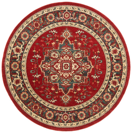 Safavieh Mahal 6'-7" x 6'-7" Rug in Red / Creme