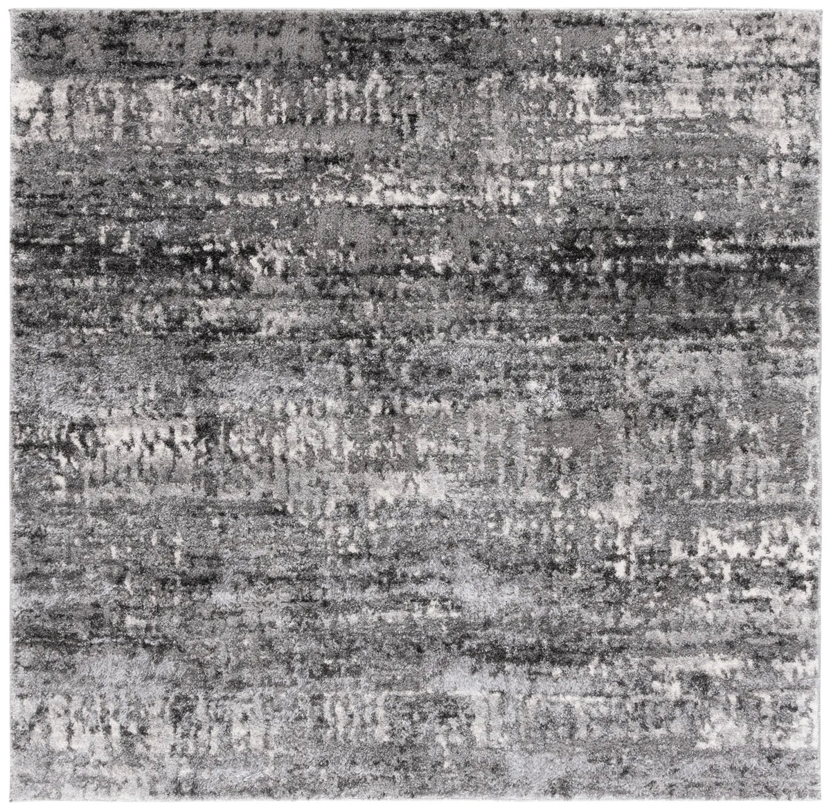 Safavieh Ravine Shag 6'-7" x 6'-7" Rug in Grey / Dark Grey