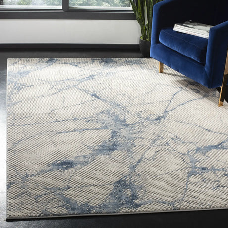 Safavieh Meadow 100 6'-7" x 9'-0" Rug in Navy / Ivory