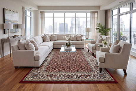 Dynamic Rugs Ancient Garden 57011 Red / Ivory Rugs - Room