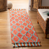 Safavieh Sahara 2'-3" x 8'-0" Rug in Rust / Aqua
