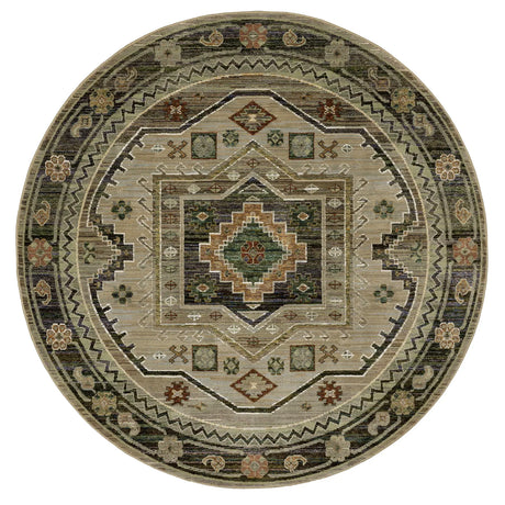 Oriental Weavers Sphinx Andorra 2442D Green/Multi Rugs - round