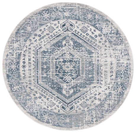 Safavieh Madison 800 6'-7" x 6'-7" Rug in Blue / Ivory