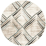 Safavieh Amsterdam 5'-1" x 5'-1" Rug in Cream / Charcoal