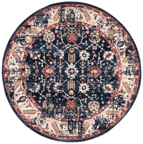 Safavieh Charleston 6'-7" x 6'-7" Rug in Navy / Ivory