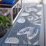 Safavieh Cabana 2'-0" x 10'-0" Rug in Aqua / Navy