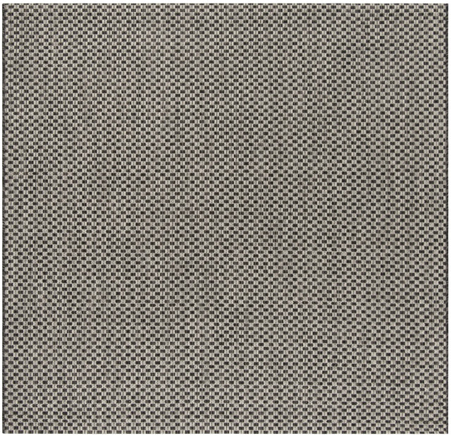 Safavieh Courtyard 6'-7" x 6'-7" Rug in Black / Light Grey