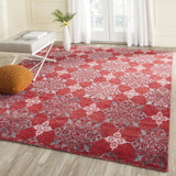 Safavieh Stone Wash 8'-0" x 10'-0" Rug in Red / Ivory