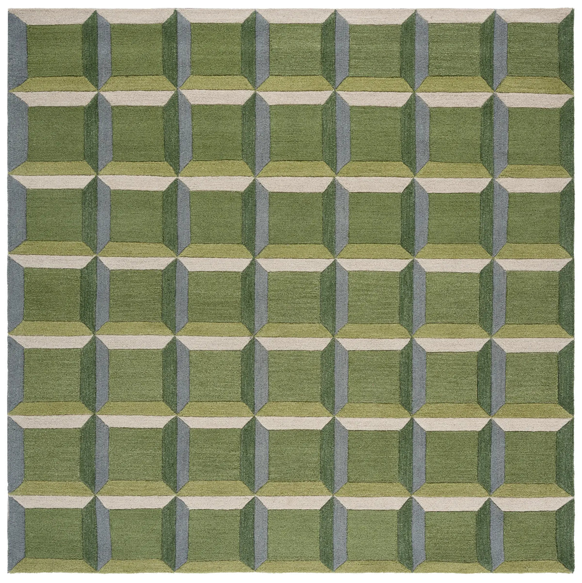 Safavieh Genre 7'-0" x 7'-0" Rug in Green / Beige
