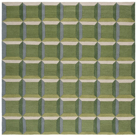 Safavieh Genre 7'-0" x 7'-0" Rug in Green / Beige