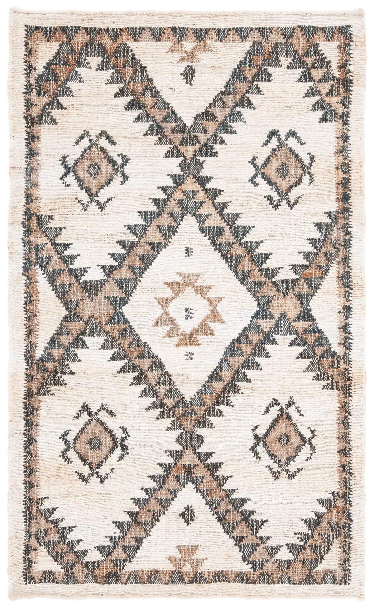 Safavieh Kilim 3'-0" x 5'-0" Rug in Ivory / Black