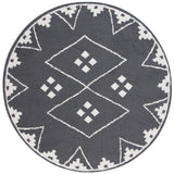 Safavieh Pyramid 6'-7" x 6'-7" Rug in Charcoal / Ivory