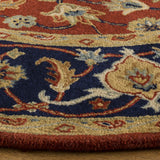 Safavieh Royalty 6'-6" x 6'-6" Rug in Rust / Navy