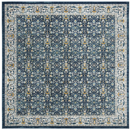 Safavieh Madison 6'-7" x 6'-7" Rug in Navy / Creme