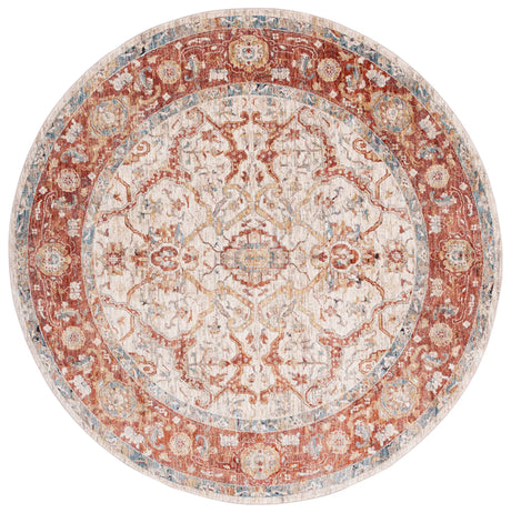Safavieh Valencia 6'-4" x 6'-4" Rug in Ivory / Rust