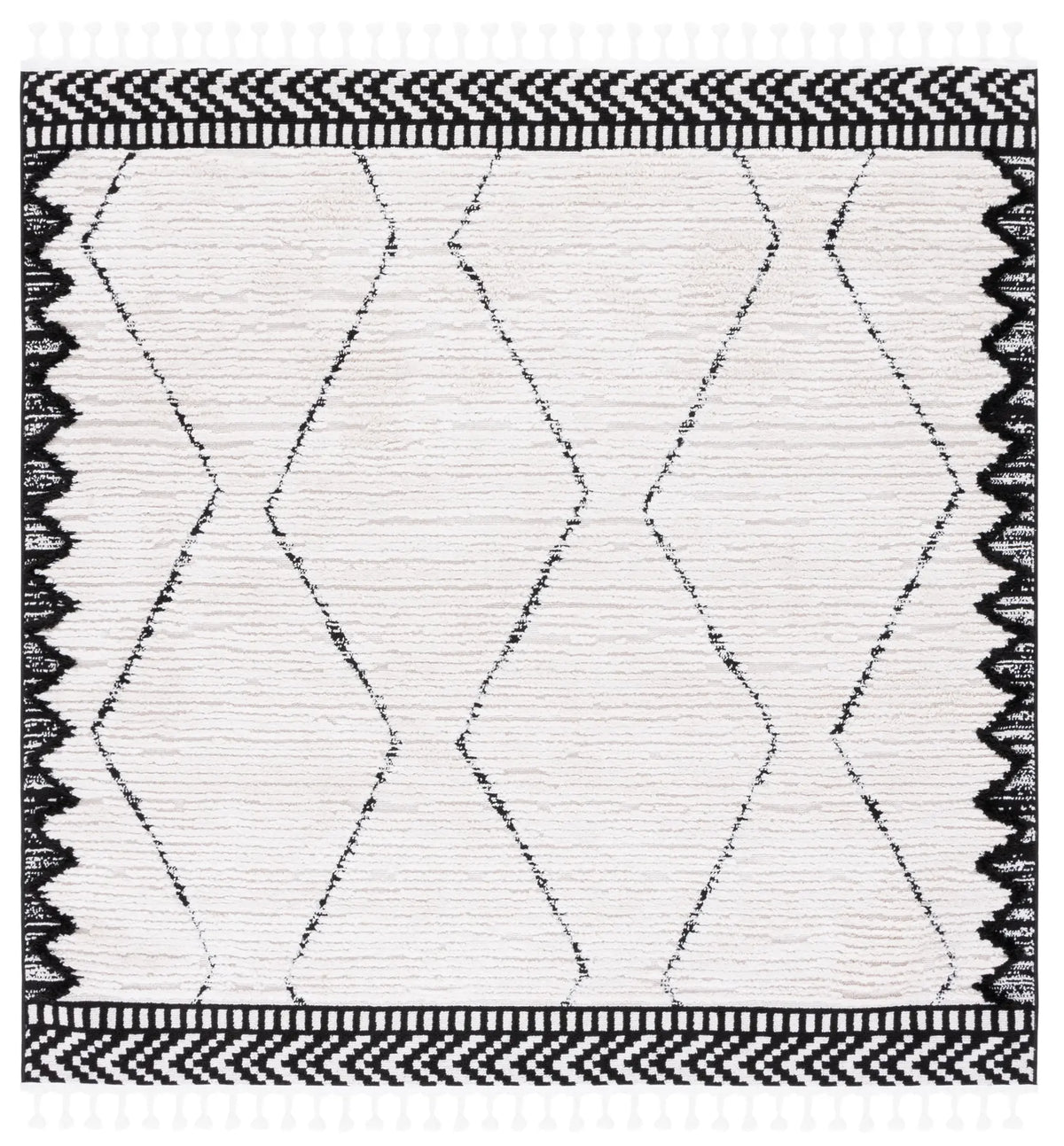 Safavieh Marrakesh 6'-7" x 6'-7" Rug in Ivory / Anthracite