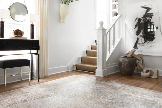 Loloi Sienne Sie-01 Ivory / Pebble Rugs - room scene 1 horizontal