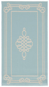 Safavieh Courtyard 2'-0" x 3'-7" Rug in Aqua / Cream