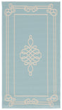 Safavieh Courtyard 2'-0" x 3'-7" Rug in Aqua / Cream