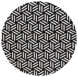 Safavieh Studio Leather 6'-0" x 6'-0" Rug in Ivory / Black