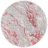 Safavieh Meadow 500 6'-7" x 6'-7" Rug in Grey / Pink