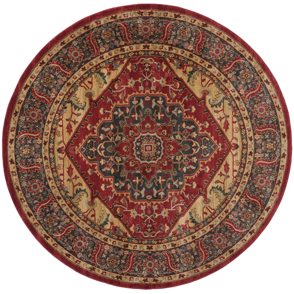 Safavieh Mahal 6'-7" x 6'-7" Rug in Navy / Red