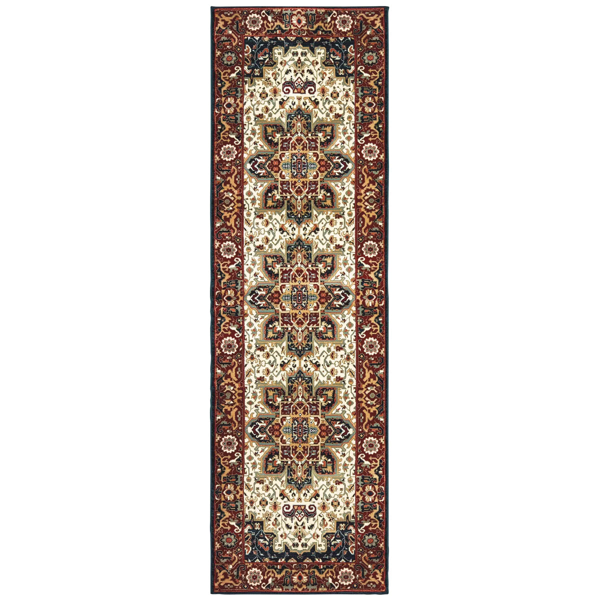 Oriental Weavers Sphinx Kashan 096W1 Red / Ivory Rugs - runner
