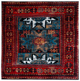Safavieh Vintage Hamadan 6'-7" x 6'-7" Rug in Red / Light Blue