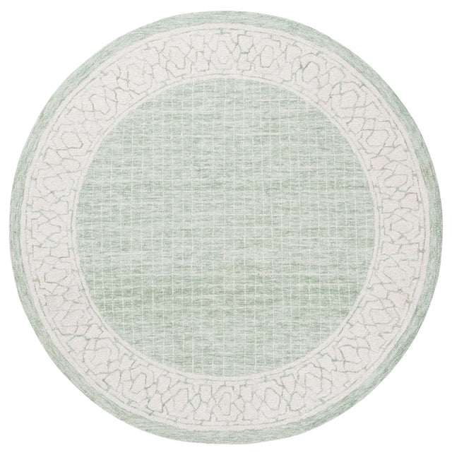 Safavieh Ebony 6'-0" x 6'-0" Rug in Green / Ivory
